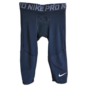 Nike Pro Boy's Capri Sports Pants Football Black Size Small